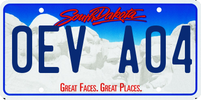 SD license plate 0EVA04