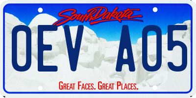 SD license plate 0EVA05