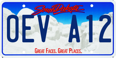 SD license plate 0EVA12