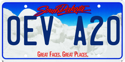 SD license plate 0EVA20