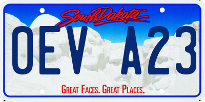SD license plate 0EVA23