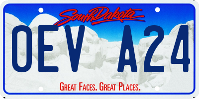 SD license plate 0EVA24