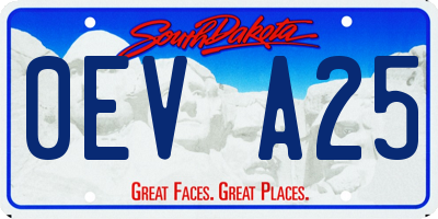SD license plate 0EVA25