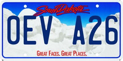 SD license plate 0EVA26