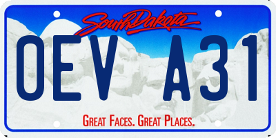 SD license plate 0EVA31