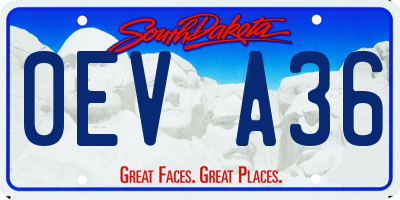 SD license plate 0EVA36