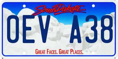 SD license plate 0EVA38