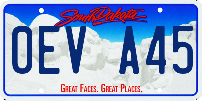 SD license plate 0EVA45