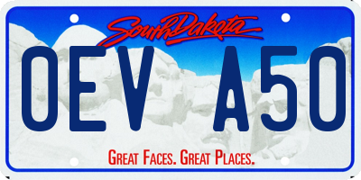 SD license plate 0EVA50