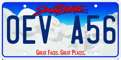 SD license plate 0EVA56