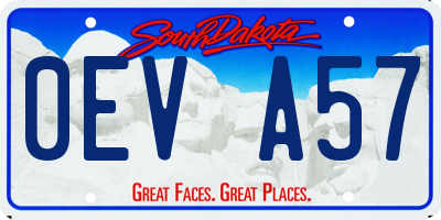 SD license plate 0EVA57