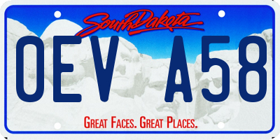 SD license plate 0EVA58