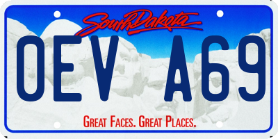 SD license plate 0EVA69