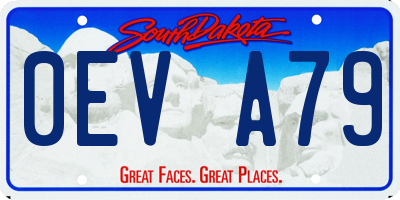 SD license plate 0EVA79