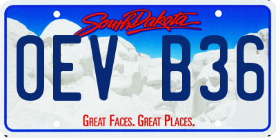 SD license plate 0EVB36