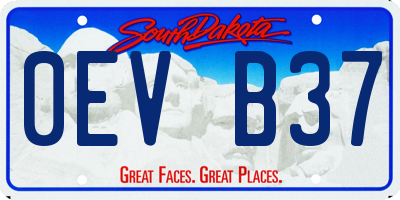 SD license plate 0EVB37