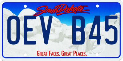 SD license plate 0EVB45