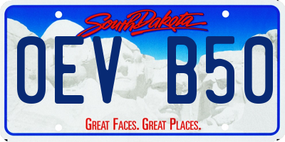 SD license plate 0EVB50