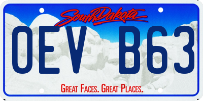 SD license plate 0EVB63