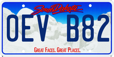 SD license plate 0EVB82