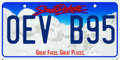 SD license plate 0EVB95