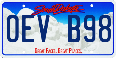 SD license plate 0EVB98