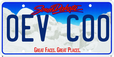 SD license plate 0EVC00
