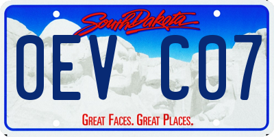 SD license plate 0EVC07