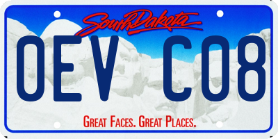 SD license plate 0EVC08