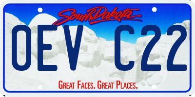 SD license plate 0EVC22