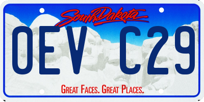 SD license plate 0EVC29