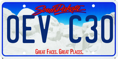 SD license plate 0EVC30