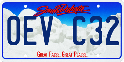 SD license plate 0EVC32