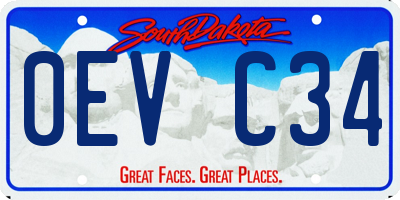 SD license plate 0EVC34