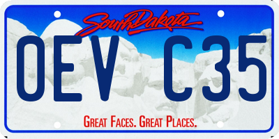 SD license plate 0EVC35