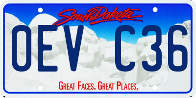 SD license plate 0EVC36