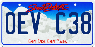 SD license plate 0EVC38