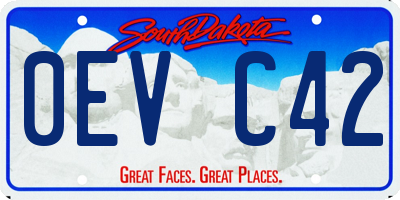 SD license plate 0EVC42