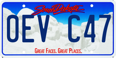 SD license plate 0EVC47