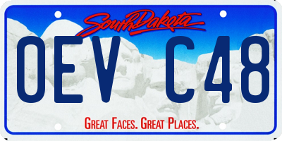 SD license plate 0EVC48