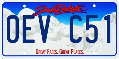 SD license plate 0EVC51