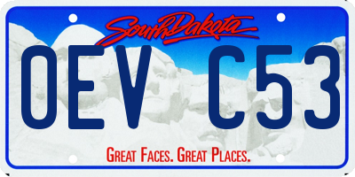 SD license plate 0EVC53