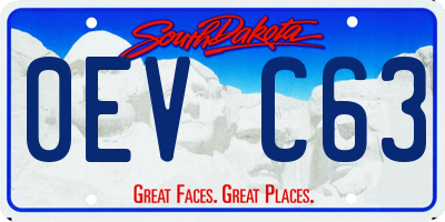 SD license plate 0EVC63