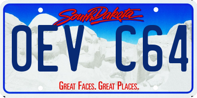 SD license plate 0EVC64