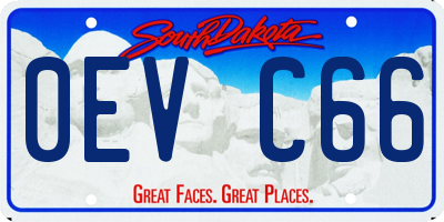 SD license plate 0EVC66