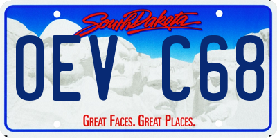 SD license plate 0EVC68