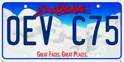 SD license plate 0EVC75