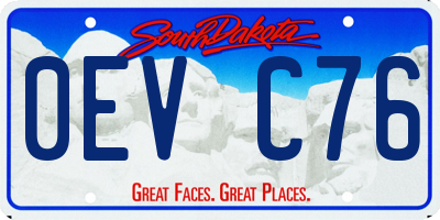 SD license plate 0EVC76