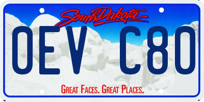 SD license plate 0EVC80