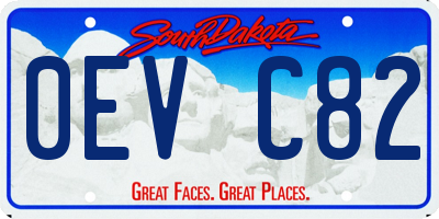 SD license plate 0EVC82